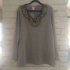 NWOT Soft Surroundings Beaded Tunic